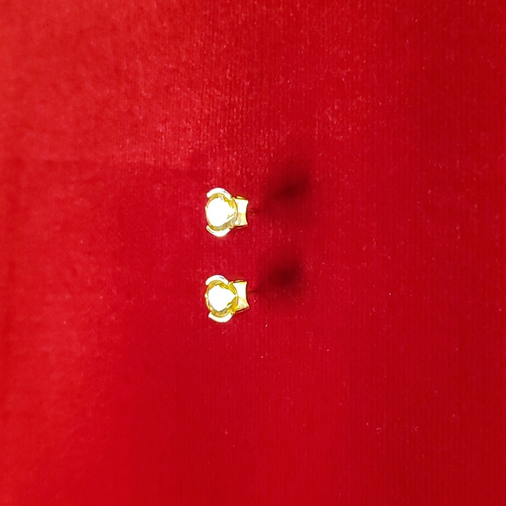 Citrine 2ctw 14K Yellow Gold Stud Earrings - Picture 3 of 13